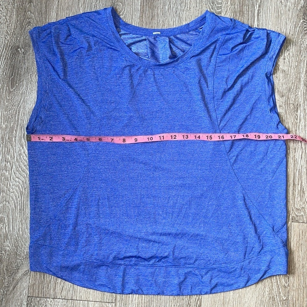 lululemon athletica Blue Gait Keeper Cap Sleeve Workout Top - Picture 3 of 6